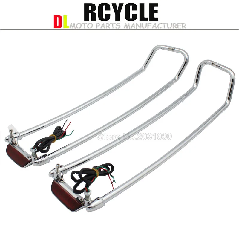 Крышка седловой сумки стойки Top Rail W/Light для Harley Touring Ultra Street Electra Glide 94-13
