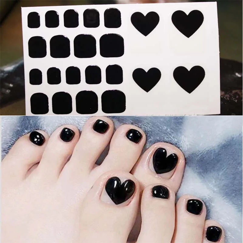 

D20 Fashion Toenails Stickers Mix Nail Design Adhesive Full Cover Summer Style New Accessories Nail Art Manicure Decals