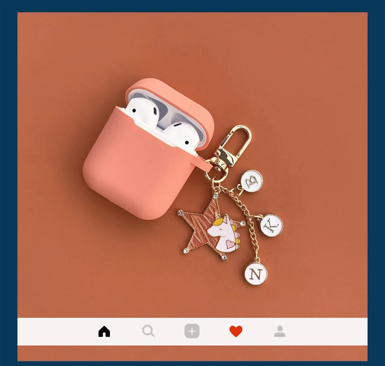 Эксклюзивный силиконовый чехол с единорогом для Airpods 2, аксессуары для наушников с Bluetooth, защитный чехол для ключей