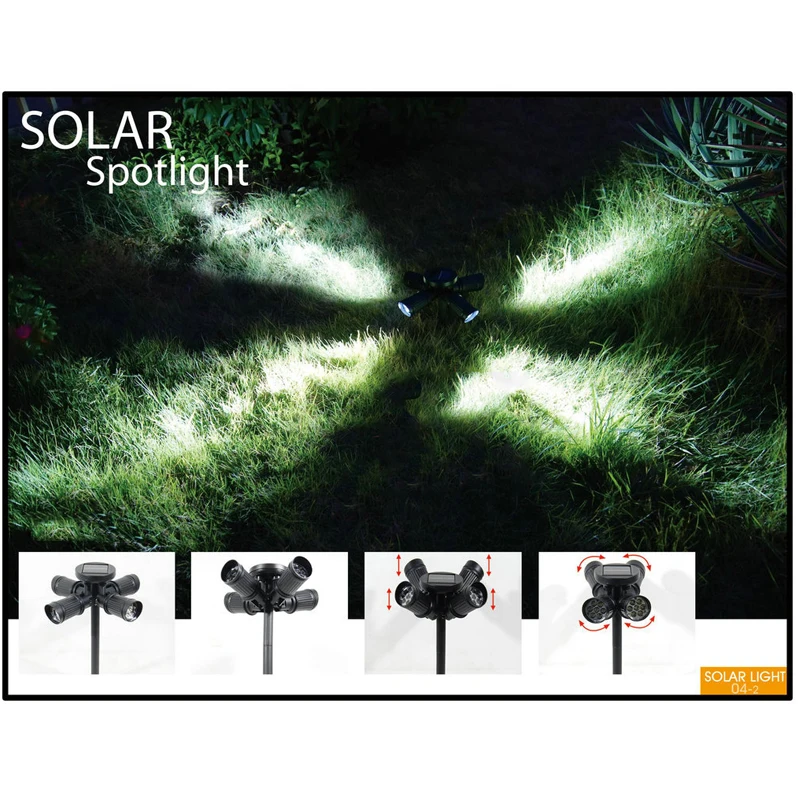 TAMPROAD Солнечный прожектор Наружное освещение супер яркий сад газон свет 28 LED