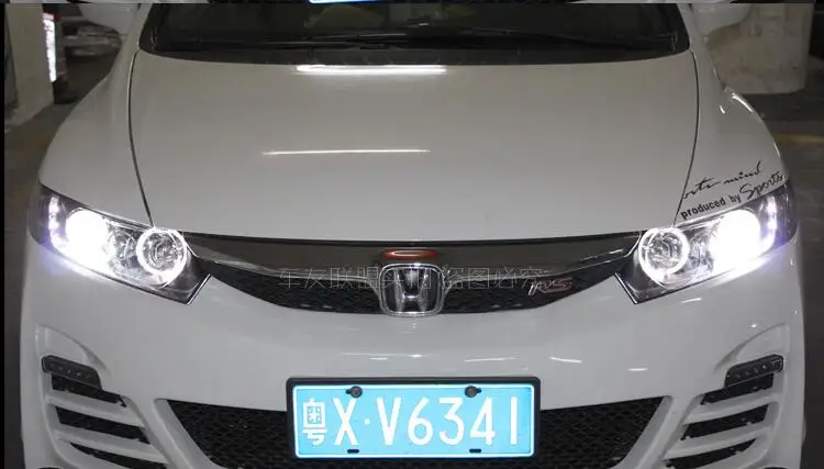 Hireno фары для 2006-2011 HONDA CIVIC фар сборки LED DRL ангел объектив двойной луч ксеноновые 2 шт