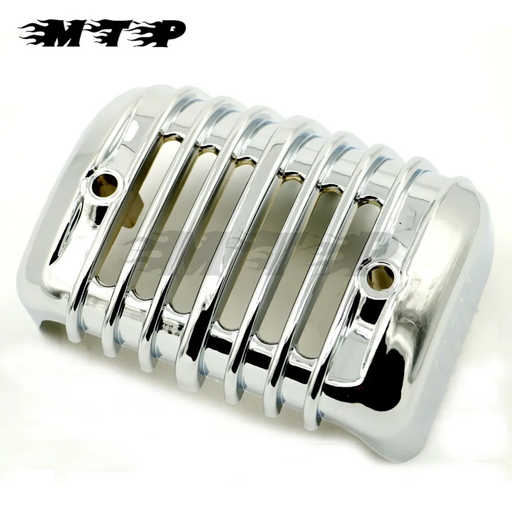 Запас напряжения Хром Черный регулятор крышка гвардии w/Крепление Винт для Harley 2001