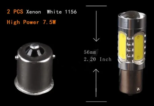 Ксенон Белый 1156 BA15S P21W COB 7 5 W RV обратный светодиодный туман светильник тормоза