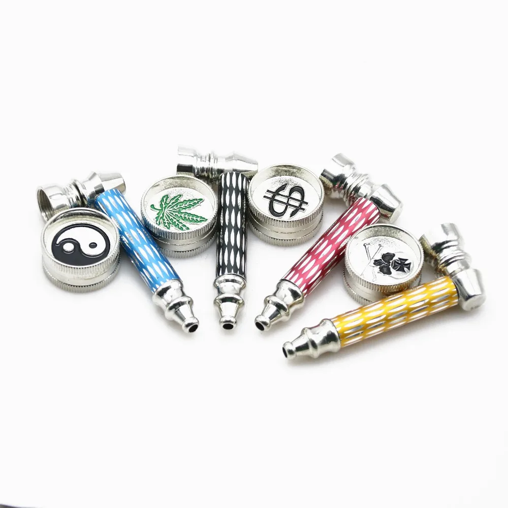 1 комплект курительной трубки + мини 2 слойная металлическая шлифовальная машина