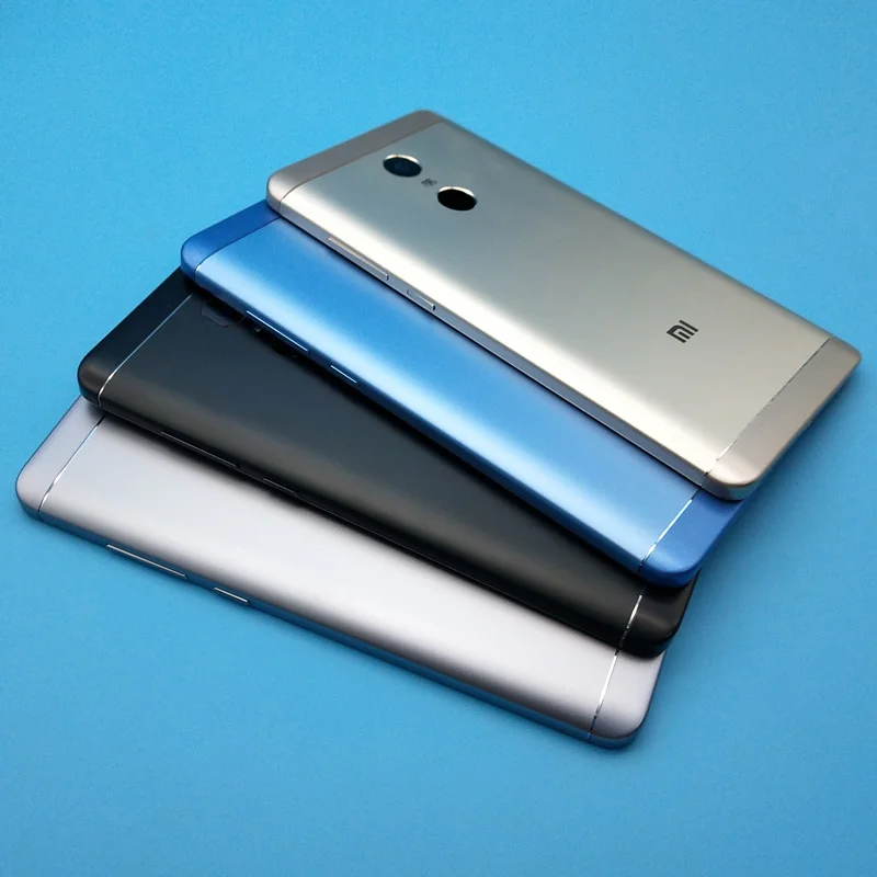 Датчик отпечатков пальцев, задний корпус для Xiaomi mi, красный, mi Note 4X Pro, задняя крышка для батареи, чехол с боковыми кнопками, стекло для камеры