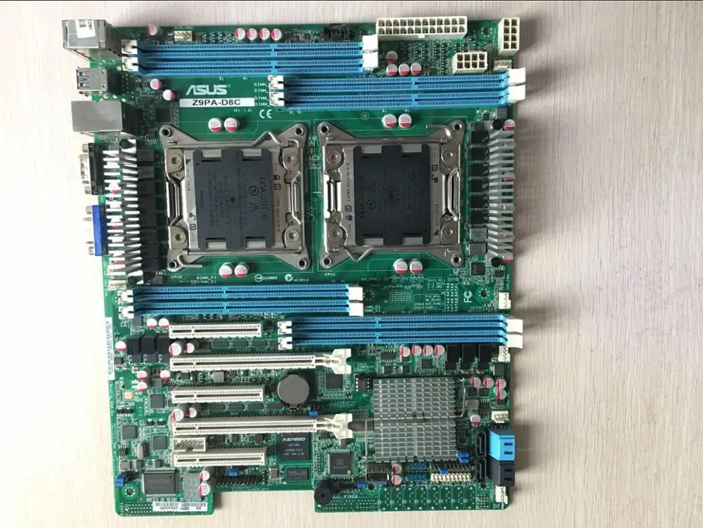 online Placa-mãe Do Servidor Original Para Asus Z9PA-D8C Lga 2011 Ddr3 8 Memória E5-2600 E5-2600 V2 Desktop Placa-mãe Frete Grátis