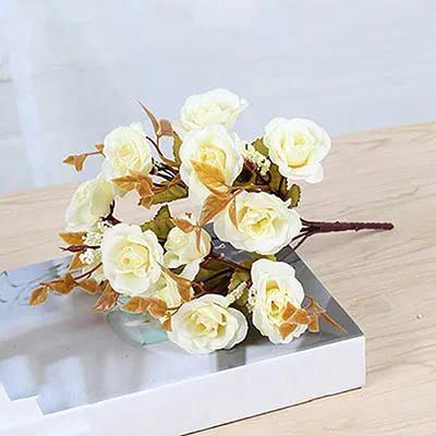 Букет из искусственных шелковых роз свадебный букет с имитацией фиолетового