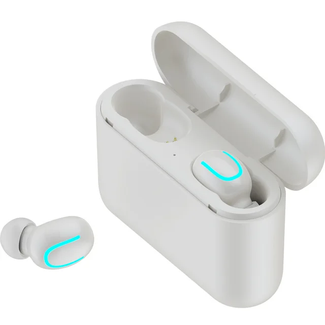 Bluetooth 5,0 наушники Q32 tws бас гарнитура Hifi стерео портативные наушники водонепроницаемые IPX5 беспроводные наушники-вкладыши для iPhone - Color: Sliver Binaural
