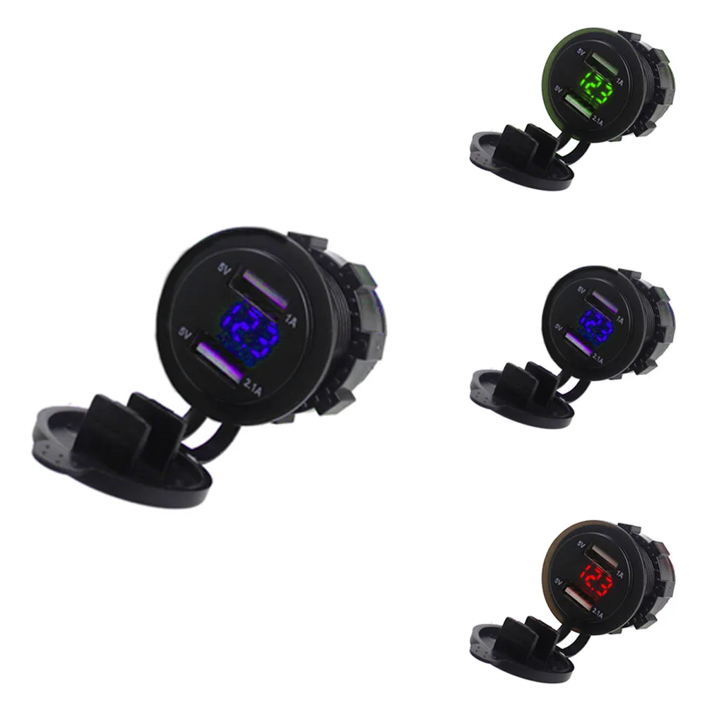 PC Multifuctional прикуриватель Автомобильный светодиодный вольтметр адаптер двойной USB