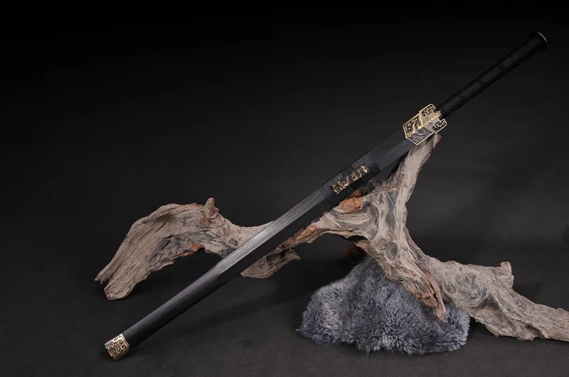 Китайский меч династии Хань ручной работы 1060 углеродистая сталь полный Tang лезвие