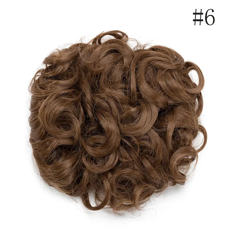 light brown S-noilite, 1 шт., синтетические волосы, большой пучок, шиньон, два пластиковых гребня, заколки в шиньон, Шеве, волосы - Цвет: light brown