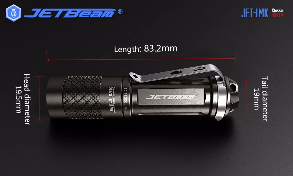 Jetbeam JET-I MK I-MK Cree XP-G2 светодиодный светильник-480 люмен w/8x Eco-Sensa AA батареи w/эксклюзивный Jetbeam брелок Светильник