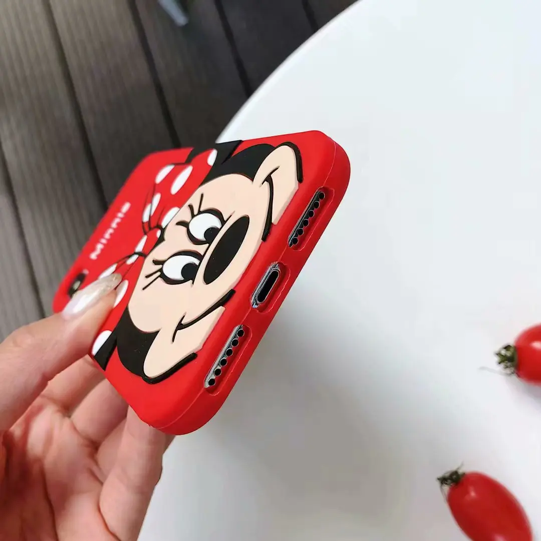 Милый мультфильм 3D Микки и Минни Маус Утка резиновая чехол для iPhone 6 6S Plus 6splus 7 8 X XS