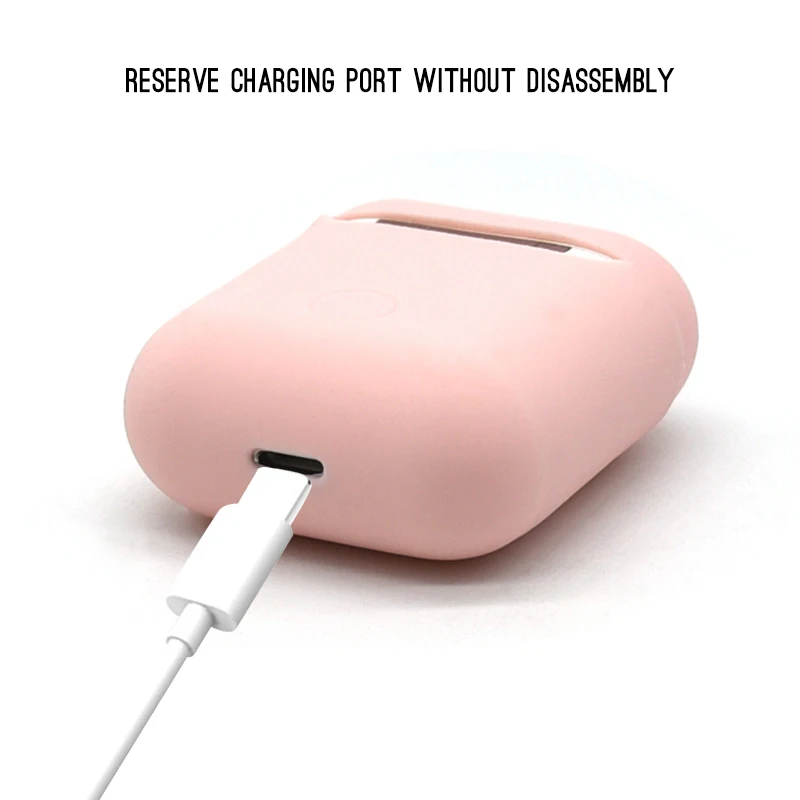 Силиконовый защитный чехол конфетного цвета s для Airpods мягкий ультра тонкий