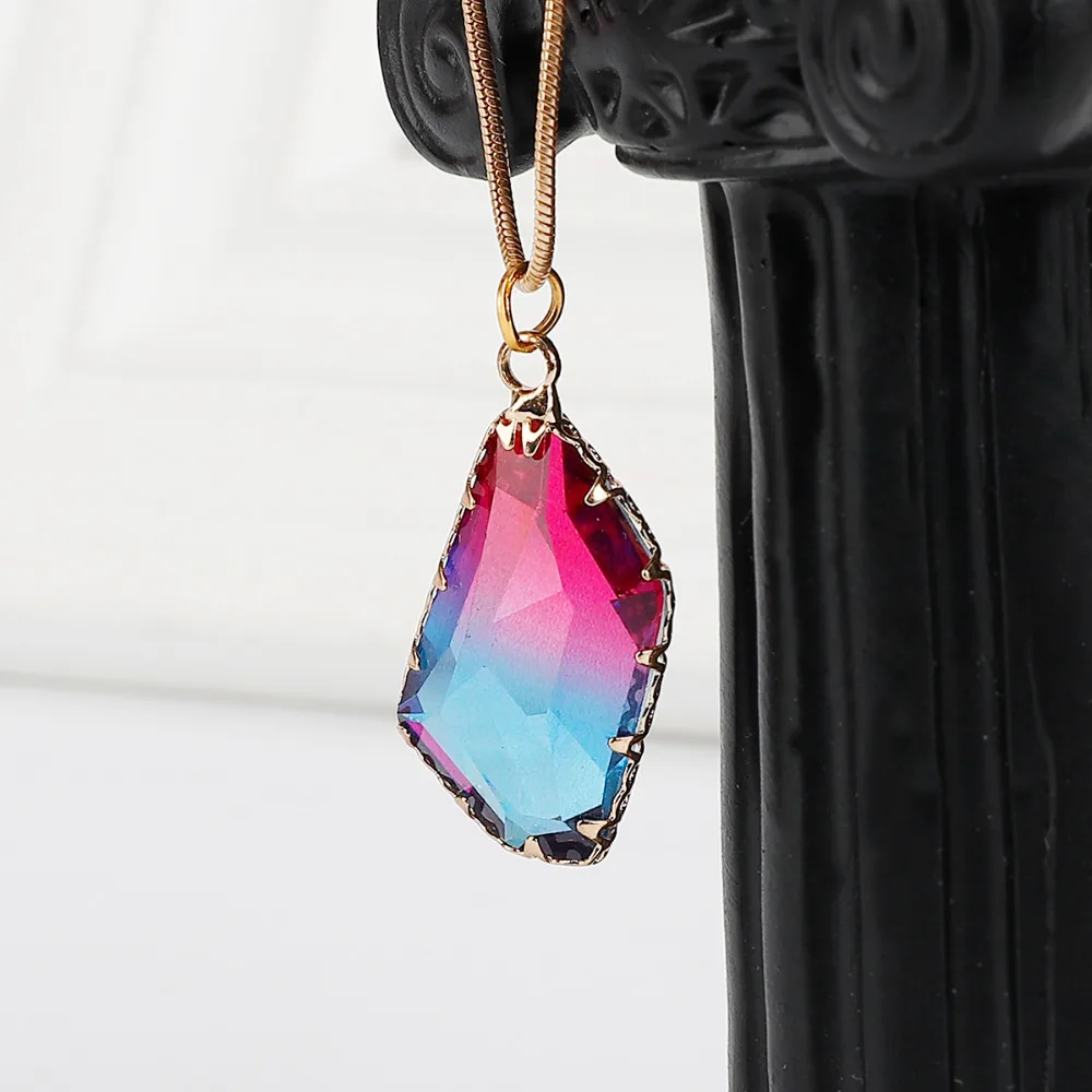 Натуральные уникальные Амулеты с кристаллами позолоченный неправильный кулон