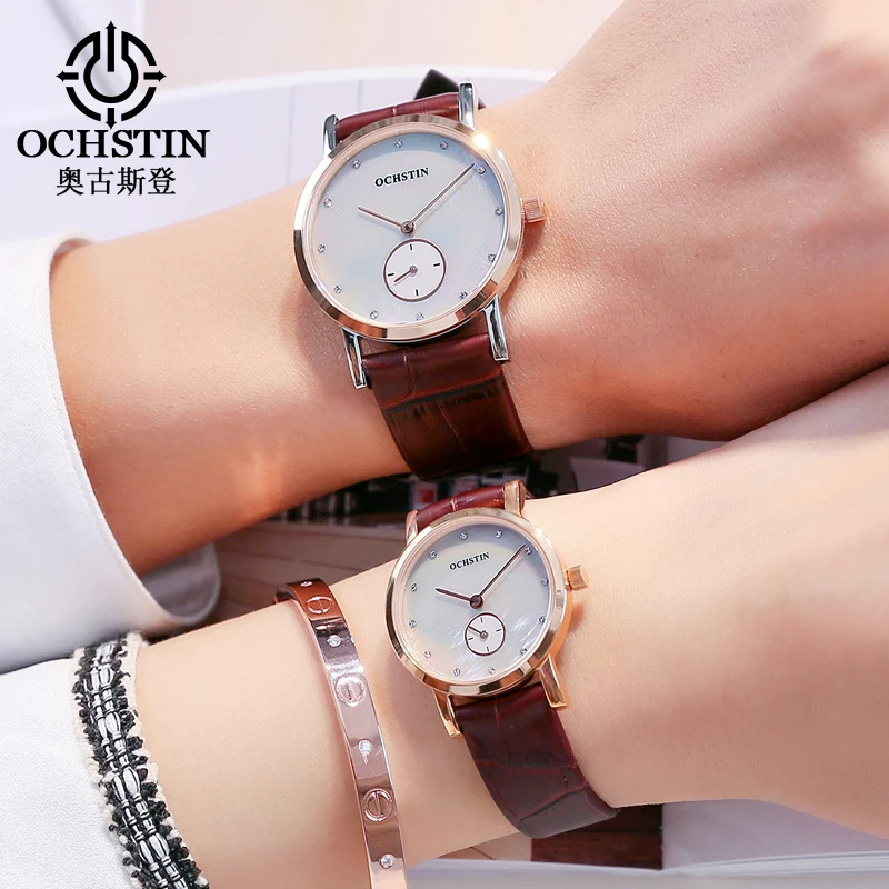 Lovers Watch Women Top Brand OCHSTIN Luxury Fashion Men Ultra Thin Gold Mesh Business Watches Casual Dress Quartz | Наручные часы