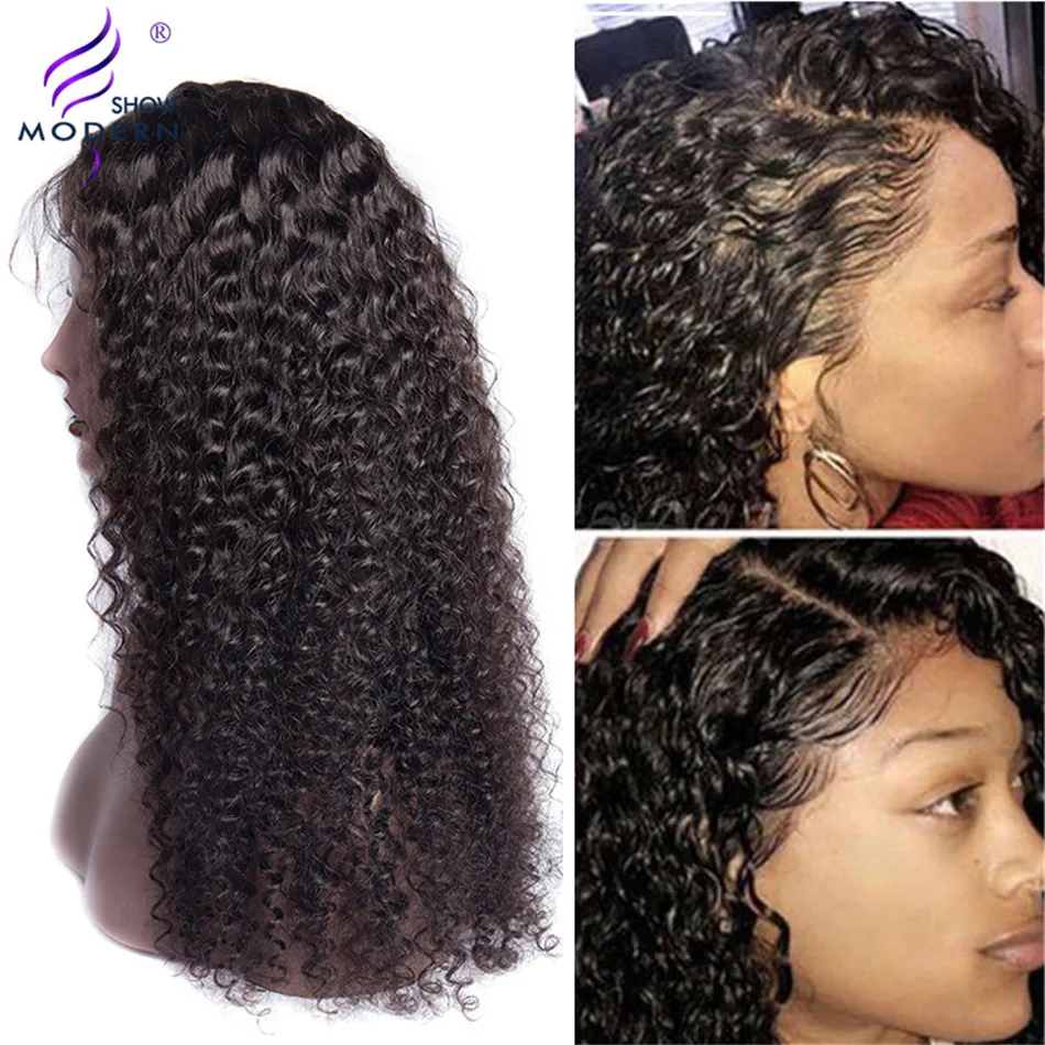 Curly Lace Closure Human Hair Wigs 4*4 Lace Closure Wig Brazilian High Radio Remy Human Hair Wig Pre Plucked Modern Show