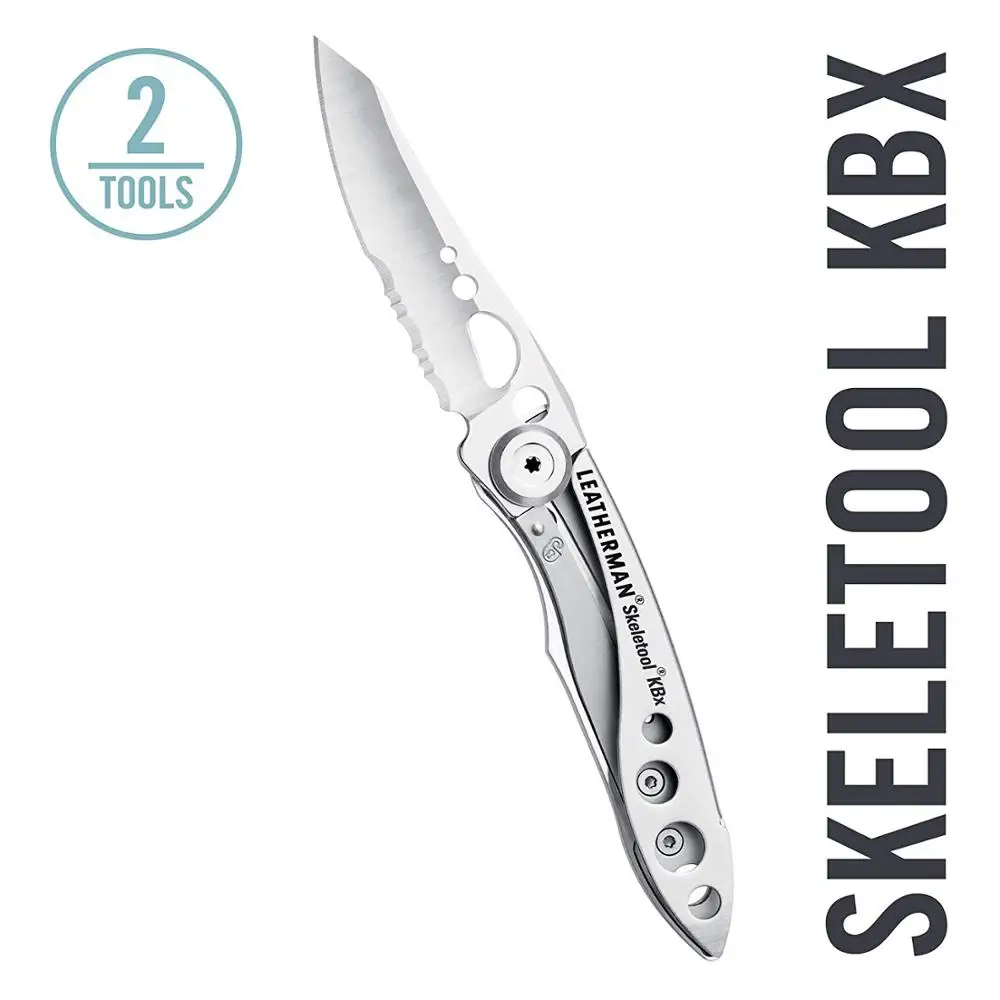 Stainless Steel LEATHERMAN-skelecool KBX/KB карманный нож с открывалкой для бутылок - Цвет: Stainless Steel