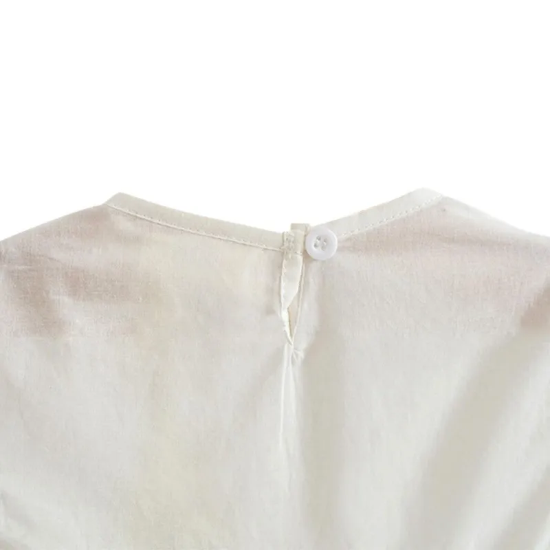 Платье для девочек одежда маленьких летняя детская с вышивкой белое кружевное