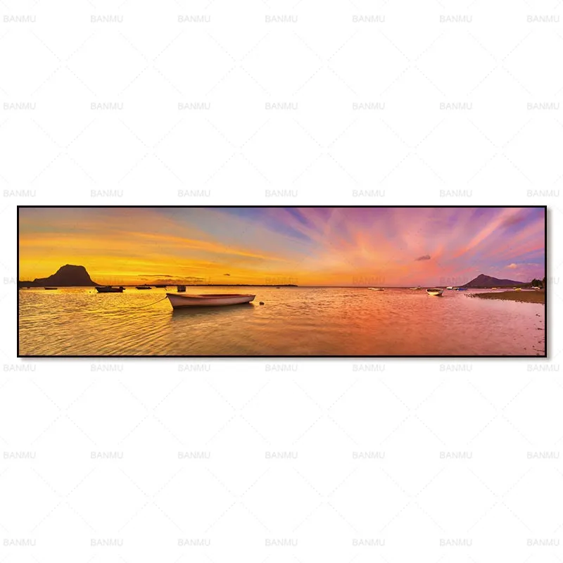 GH5547 Картина на холсте, картина с морским видом на стену, картина с морским пейзажем, печать на холсте и плакатах, картина на стену, художественная живопись, домашний декор - Цвет: GH5547