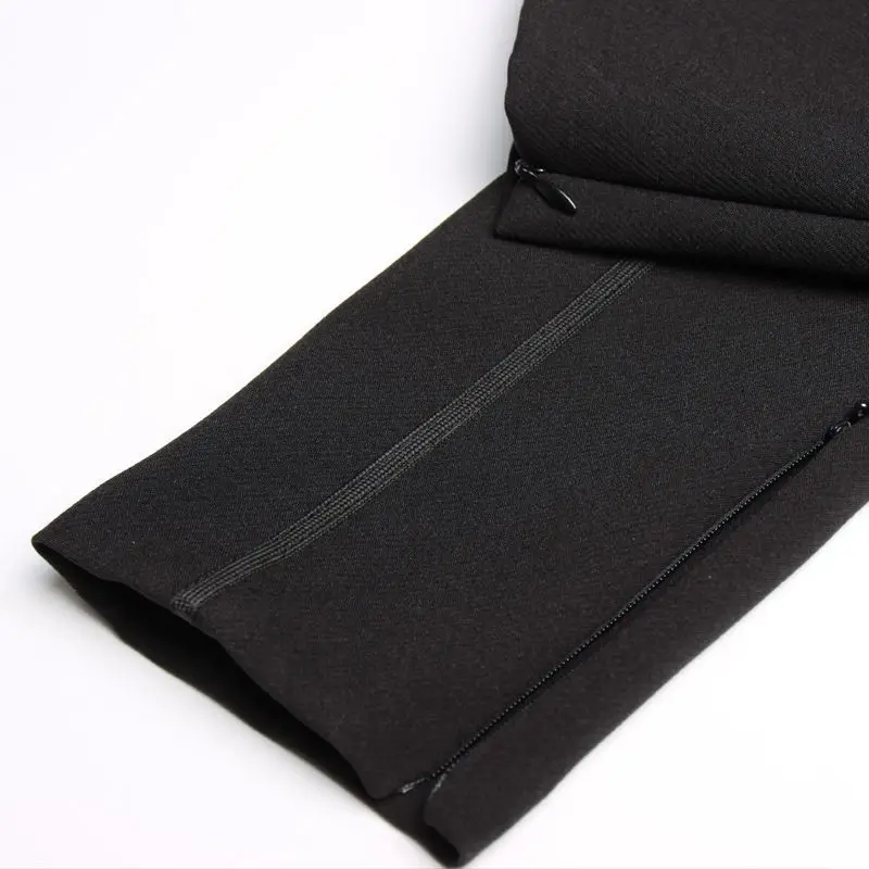 Женские брюки-карандаш черные однотонные обтягивающие брюки с высокой талией