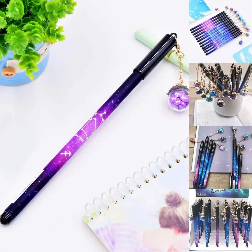 Унисекс Милая 12 подвеска созвездия гелевая ручка для учебы рабочая черная 16 см/6 3