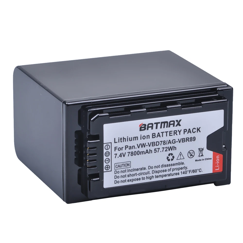 2 шт 7800mAh VW VBD78 батарея камеры для Panasonic VBD58 VBD29 VBR89 батареи AJ HPX260MC HPX265MC PX270 PX298