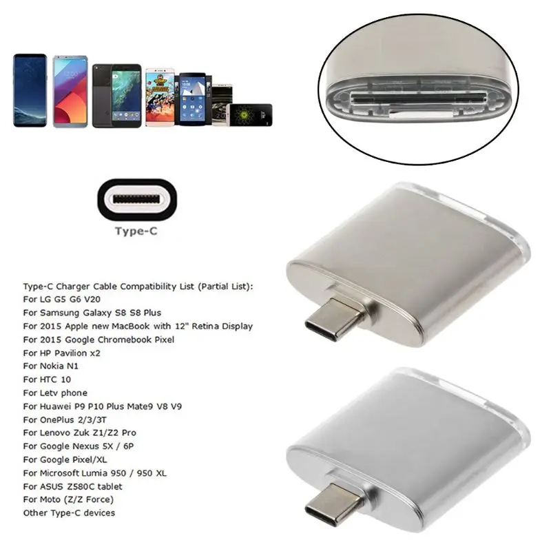 USB 3,1 Тип C Micro SD карта SDXC TF карты памяти считыватель карт OTG адаптер для MacBook samsung Galaxy S8 S9 Xiaomi 6 6X8 Note3 Mix 2