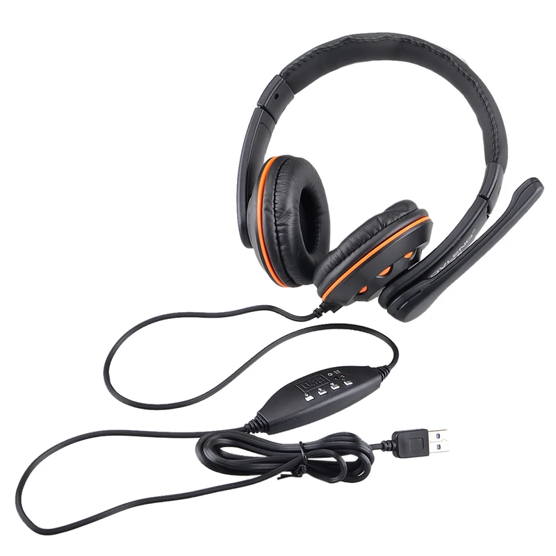 Super Bass Stereo USB 2.0 Headphone with Mic for Gaming/ Skype Cable Headset | Электроника