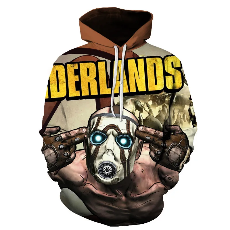 Толстовка borderland 3 для мужчин/женщин, Толстовка Harajuku, уличная одежда, игры, 3D принт, косплей, пуловер с капюшоном, мужские Толстовки, Толстовки