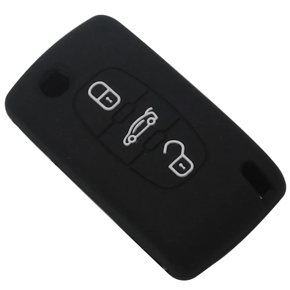 Силиконовый Брелок чехол для дистанционного ключа peugeot 107 207 307 407 308 607 Citroen C1 C2 C3 C4 C5