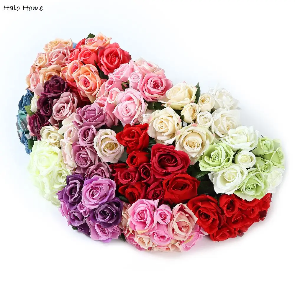 1 Шелковый букет Искусственный цветок белая роза для общественных мест декор