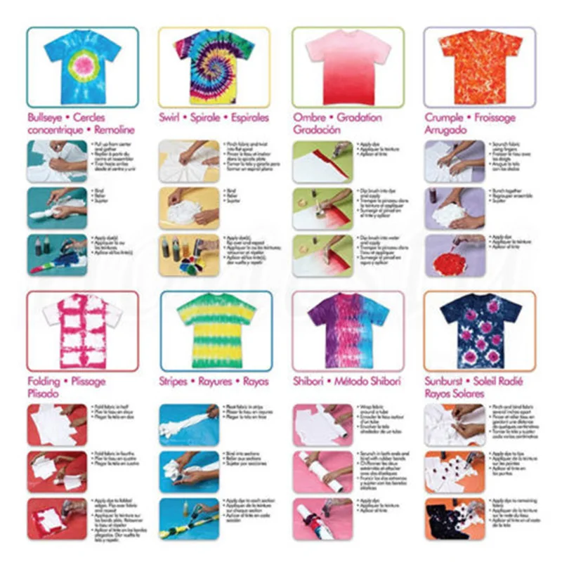 Tie Tye краситель набор Tinte Ropa ткань одежда граффити тату в виде бутылки Дети