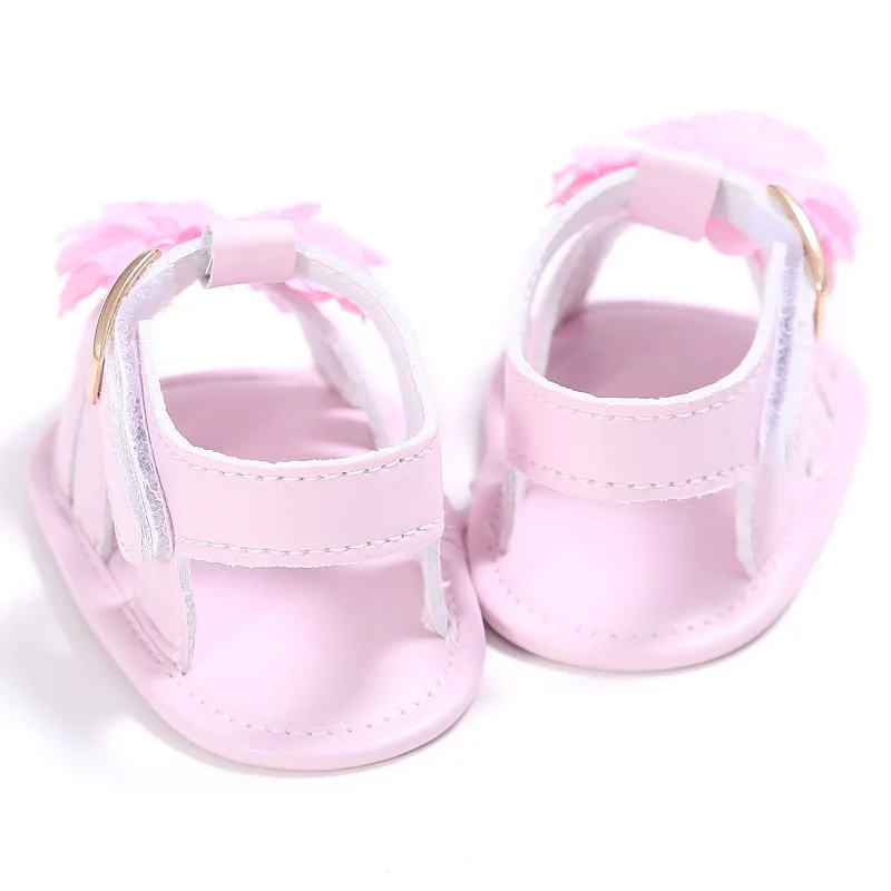 2017 милые кожаные сандалии для новорожденных девочек обувь малышей с мягкой
