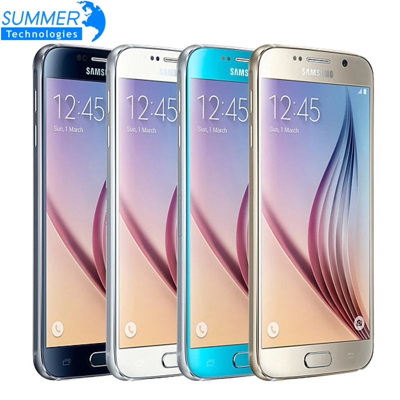 Разблокирована Samsung Galaxy S6 G920F G920A G920P G920T Восьмиядерный 5 1 ''Android 3 Гб RAM 16MP задняя
