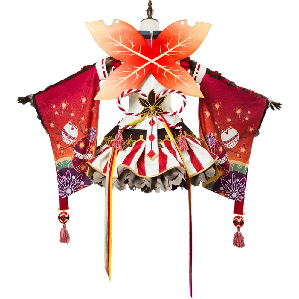 Ruby Kurosawa Косплей Костюм LoveLive!Sunshine Aqours Maple Leafs Ver Red комплект кимоно косплей Хэллоуин