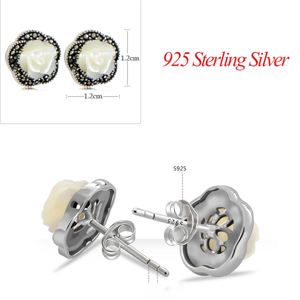 Женские серьги из серебра 925 пробы с фианитом|Серьги-гвоздики| |