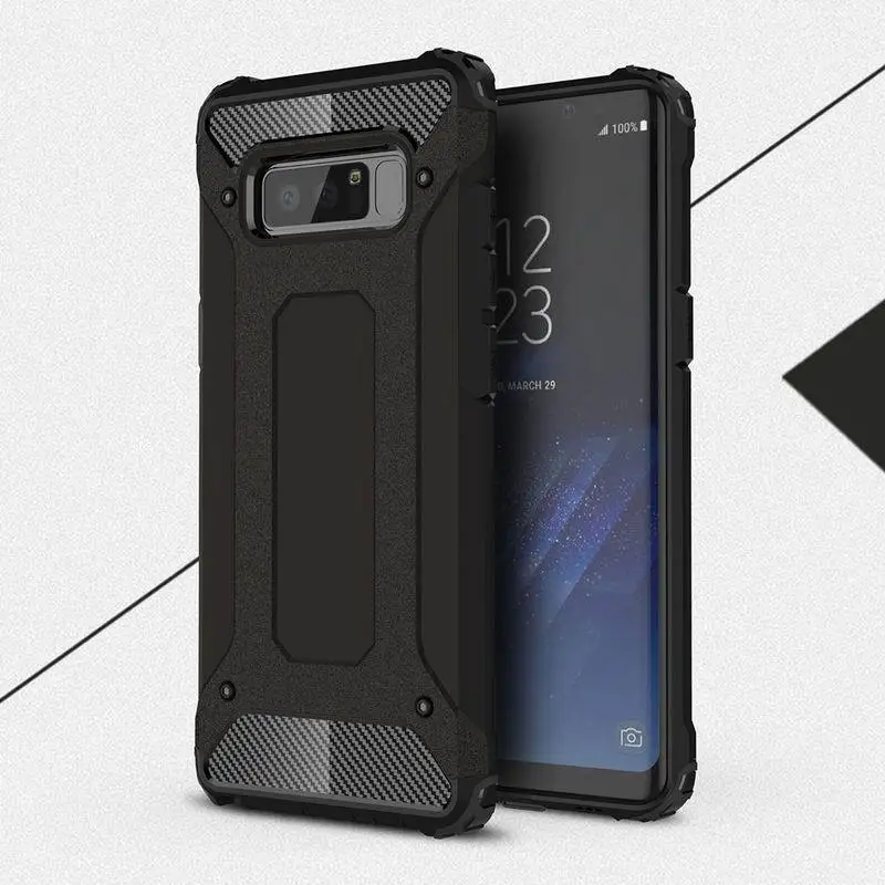 Black Для samsung Galaxy J3 J4 J6 J8 A6 плюс S5 S6 EDGE Plus S7 S8 S9 бронированный чехол для A3 A5 A7 J5 J7 чехол Note 4 5 8 9 в виде ракушки - Цвет: Black