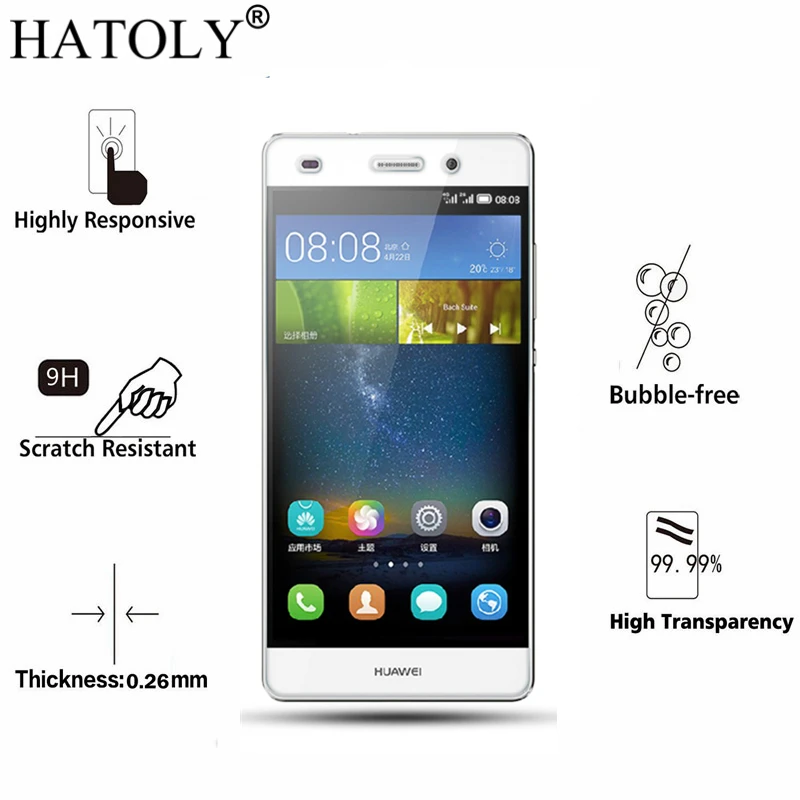 Закаленное стекло HATOLY для Huawei P8 Lite 2016 2 шт. | Мобильные телефоны и аксессуары