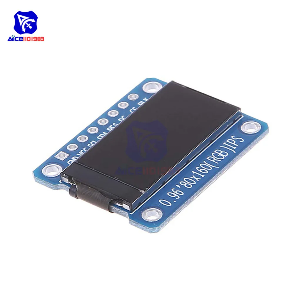 0,96 дюймов 7Pin полноцветный 80*160 TFT lcd ips экран дисплей модуль SPI интерфейс ST7735 IC драйвер для Arduino C51 STM32 3,3 V