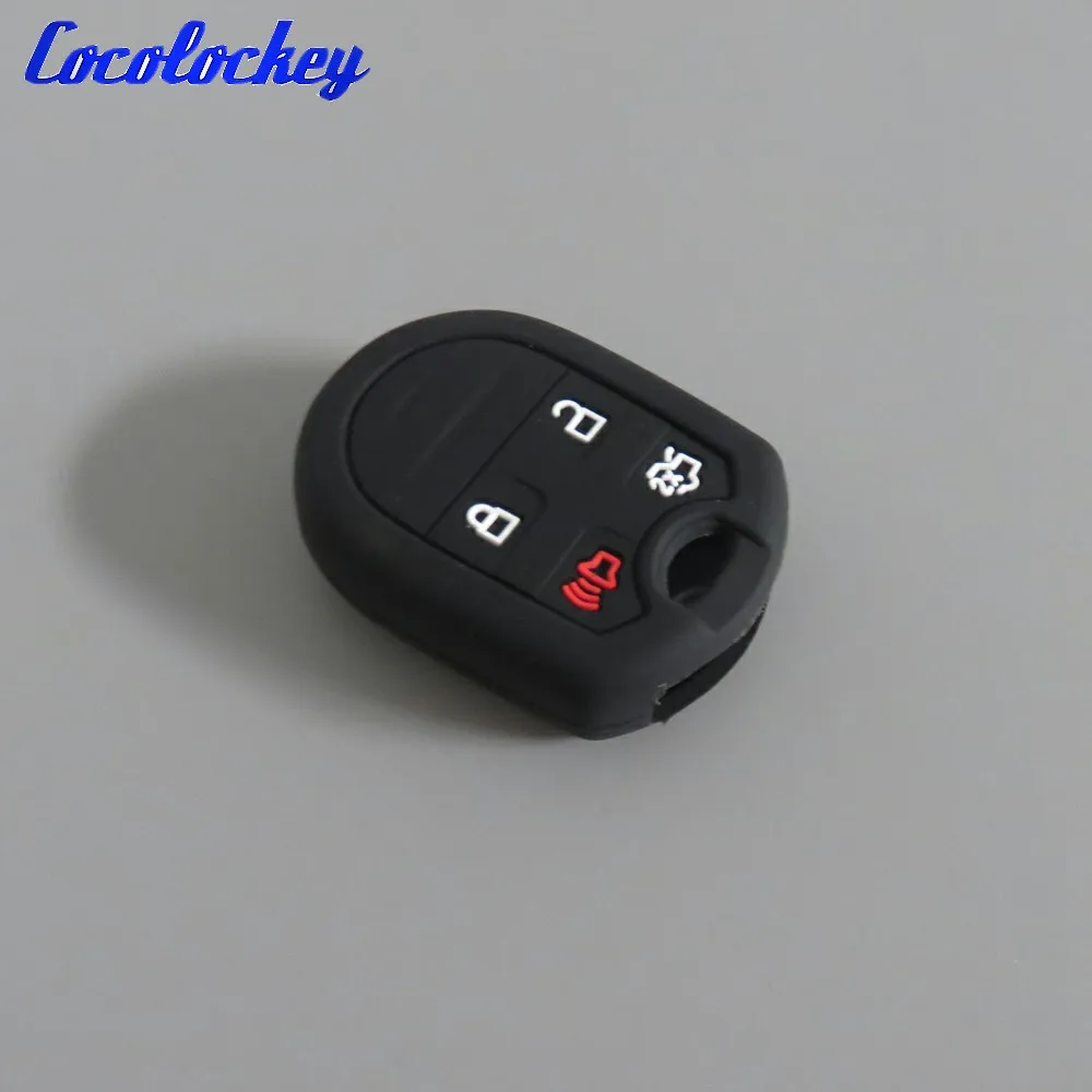 Cocolockey силиконовый чехол для автомобильного ключа Ford Explorer Flex Taurus Edge F-150 Smart Keyless Enter