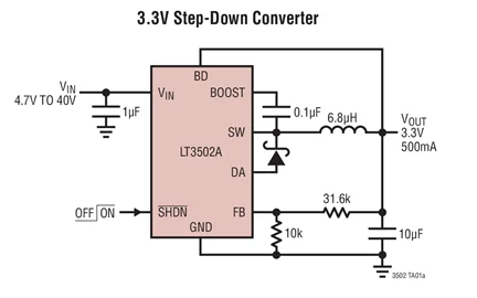 LT3502AEDC LT3502AIDC LT3502 1 МГц/2 2 МГц понижающие регуляторы мА в мм * DFN и MS10|regulator| |