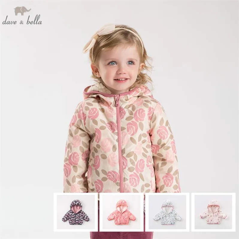 DB4258 davebella/многоцветная Осенняя верхняя одежда для девочек Детское пальто |