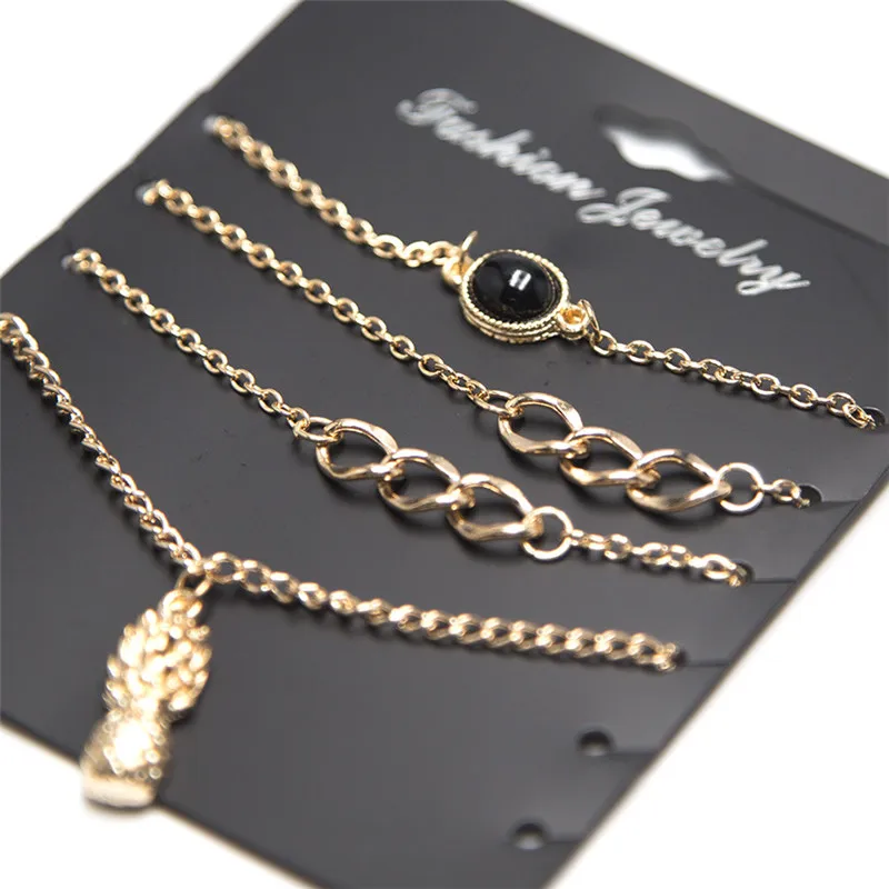 Новинка Модная бижутерия из сплава 4 шт./компл. винтажные браслеты в форме фрукта