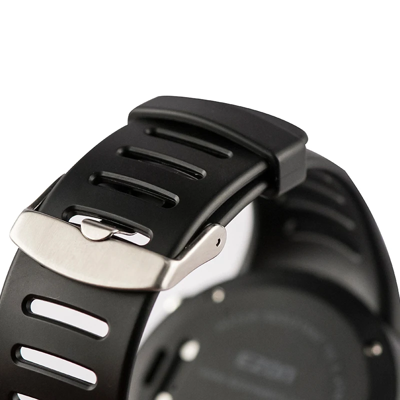 Free Shipping Original 24mm Black Silicone Rubber Watch Strap Waterproof Sports Watch Band For WristsWatch EZON T031