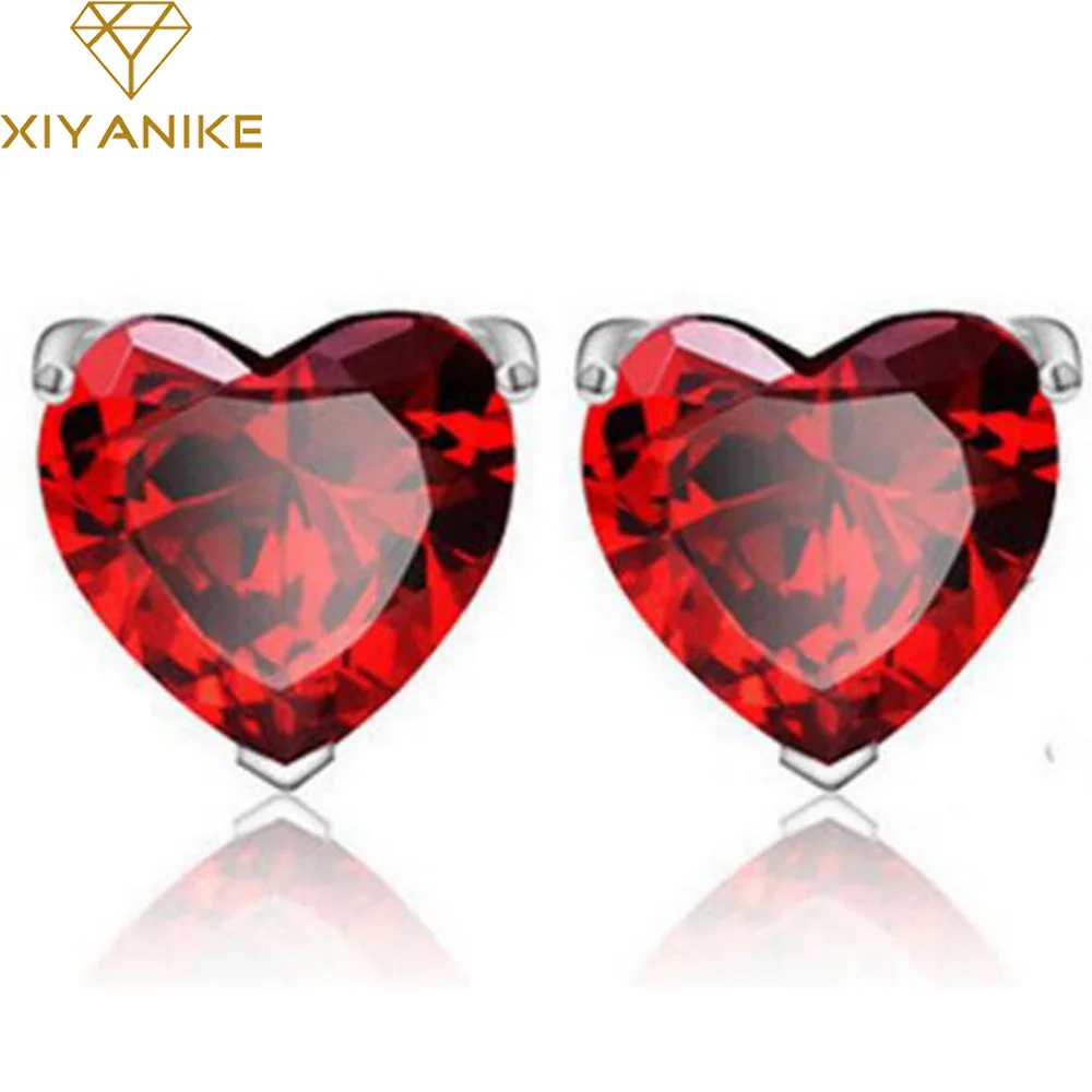 Женские серьги с красным гранатом и кристаллами|earrings plastic|earrings topazearring bridal |