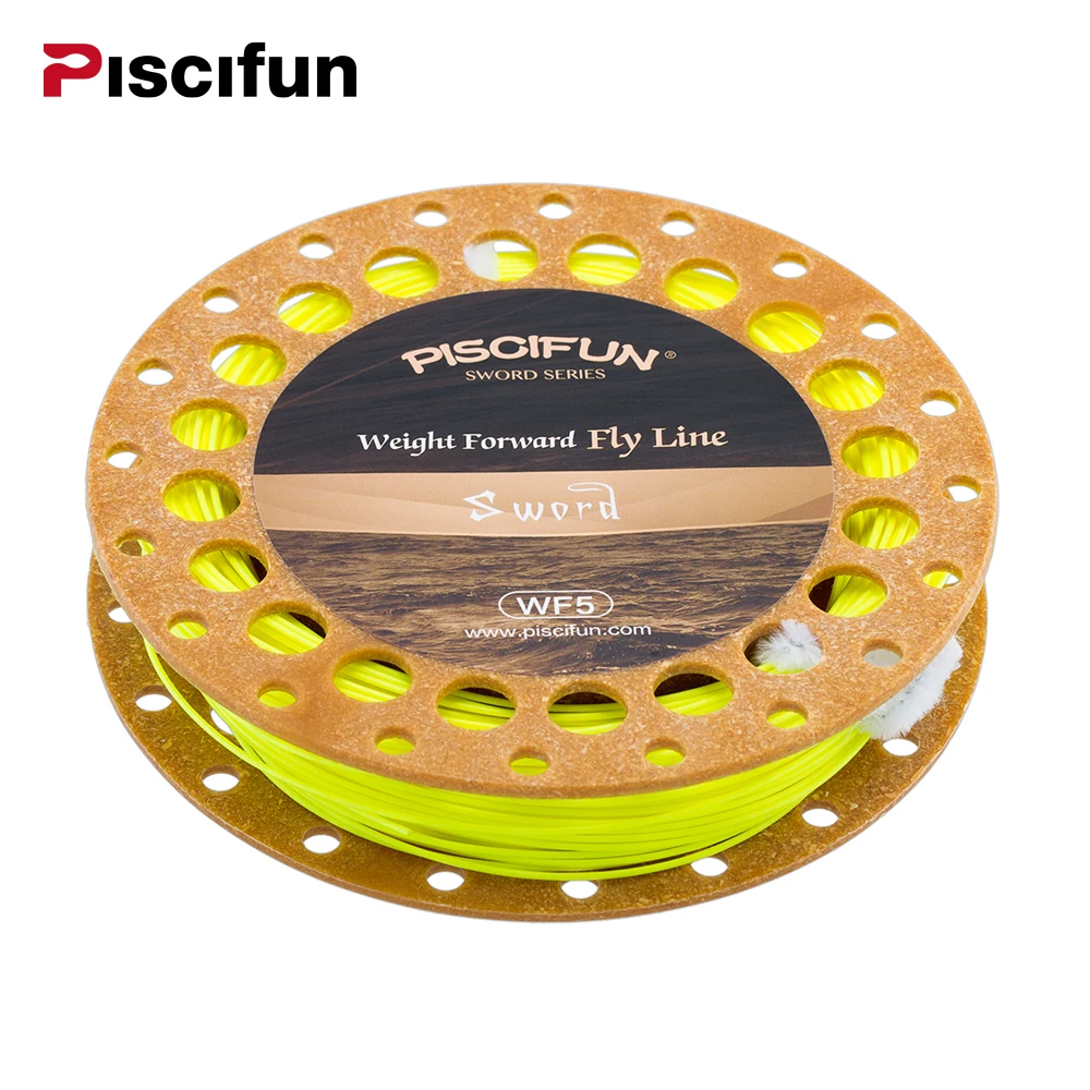 Piscifun меч Fly Line Вес вперед 90/100FT плавающая Летающая леска с сварная петля WF3/4 5/6 7/8wt Fly Line