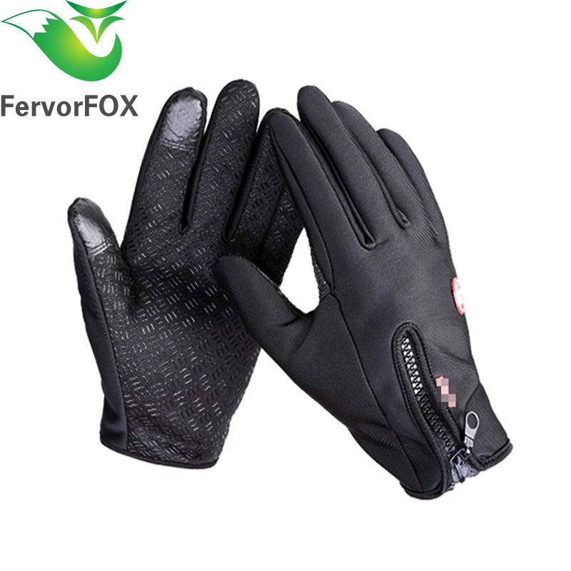 FervorFOX Брендовые женские мужские M L XL лыжные перчатки Сноуборд перчатки мотоциклетные зимние перчатки с сенсорным экраном