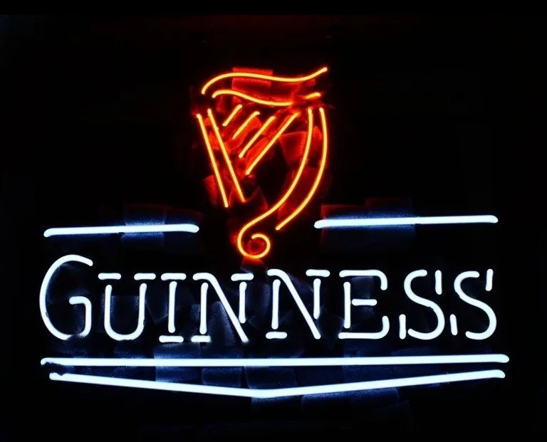 Изготовленный На Заказ Guinness Стекло неоновый светильник вывеска пивной
