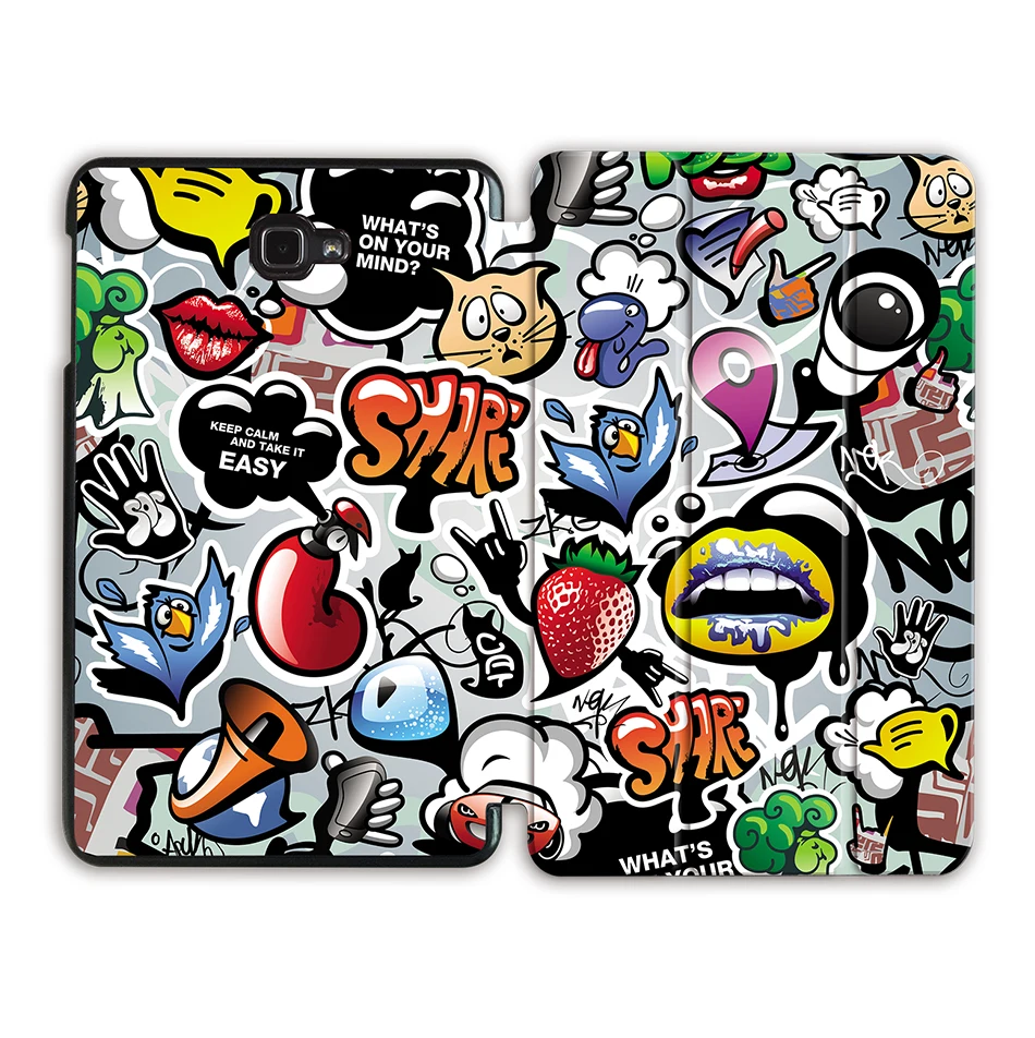SS09 MTT для samsung Galaxy Tab A A6 10,1 дюймов Чехол SM-T580 T585 Магнитный откидной Чехол-подставка Тонкий чехол из полиуретановой кожи для планшета Fundas - Цвет: SS09